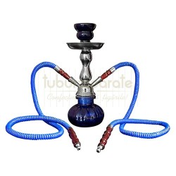 Narghilea cu doua furtunuri, Narghilea DM36 Blue 25 CM, TuburiAparate.ro