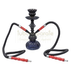 Narghilea cu doua furtunuri, Narghilea DM50 Black 27 CM, TuburiAparate.ro