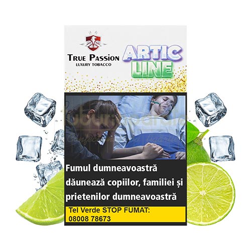 Tutun Narghilea True Passion Artic Line (Lime, Ice) 50g Pachet cu 50g tutun pentru narghilea True Passion Arctic Line