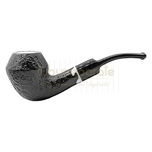 Pipa Angelo 2 Rustic Black (Meerschaum) Pipa din lemn Angelo 2 Rustic Black Meerschaum cu insertie de spuma de mare