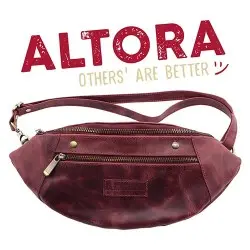 Borseta Altora Red Velvet (Piele Naturala) Roll Your Own