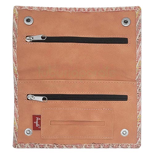 861008 Portofel tutun Angel 3 Pink Portofel Angel 3 Pink pentru tutun cu exterior din material textil si interior piele ecologica