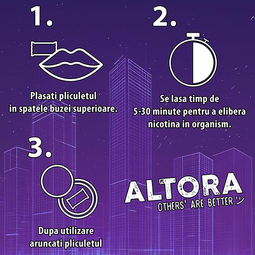 Pouch nicotina Altora Arctic Berry (16 mg/pouch) Pachet cu 20 pliculete cu nicotina de 16 mg/pouch Altora Arctic Berry