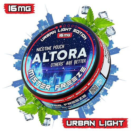 Pouch nicotina Altora Mister Freeze (16 mg/pouch) Cutie cu 20 pliculete cu nicotina Altora Mister Freeze cu aroma de menta si gheata