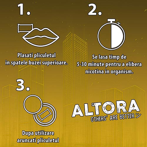 Pouch nicotina Altora X-Energy (16 mg/pouch) Cutie cu 20 pliculete cu nicotina Altora X-Energy cu concentratia de 16 mg/pouch