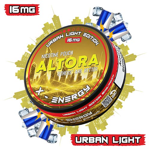 Pouch nicotina Altora X-Energy (16 mg/pouch) Cutie cu 20 pliculete cu nicotina Altora X-Energy cu concentratia de 16 mg/pouch