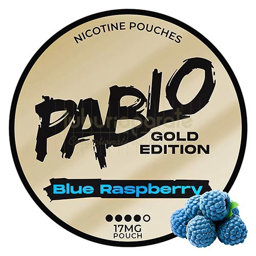Pouch nicotina Pablo Gold Edition Blue Raspberry (17 mg/pouch) Cutie cu 20 pouch-uri cu nicotina Pablo Gold Edition Blue Raspberry cu nicotina de 17 mg