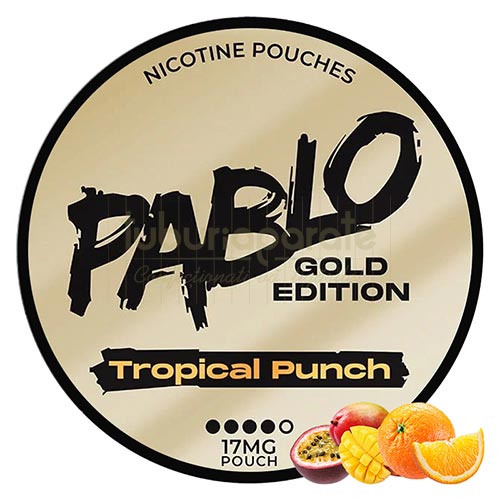 Pouch nicotina Pablo Gold Edition Tropical Punch (17 mg/pouch) Cutie cu 20 pouch-uri cu nicotina Pablo Gold Edition Tropical Punch de tarie medie spre tare