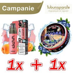 Promotii, 1x Vivo Nexxt Peach Ice (1000 pufuri) + 1x Pouch Altora Blueberry Ice (19mg/pouch), TuburiAparate.ro