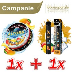 1x Pouch Altora Mango Ice (19mg/pouch) + 1x Vivo Flix Mango Ice (700 pufuri)