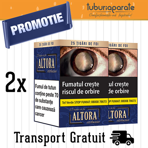 2 x Tigari de foi Altora Exclusive 240g (25) + Transport Gratuit 2 x Tigari de foi Altora Exclusive 240g (25) + Transport Gratuit
