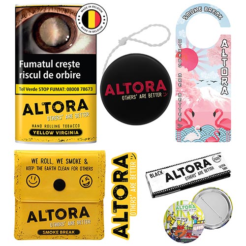 5 x Tutun Altora Yellow 30g + Produse Altora + Transport Gratuit Pachet promo cu tutun pentru rulat Altora Yellow Virginia si produse marca Altora