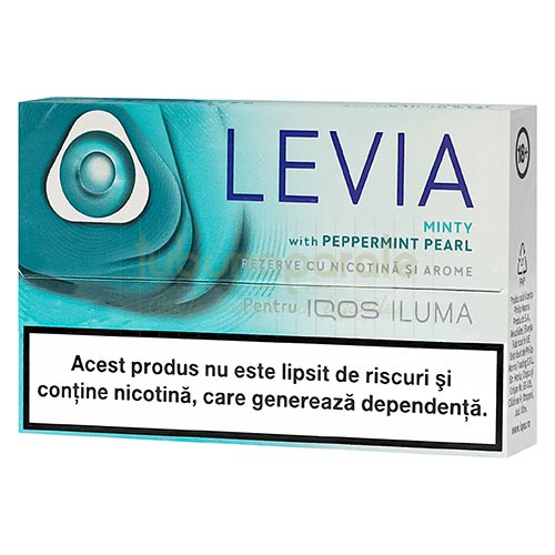 TEREA LEVIA Minty with Peppermint Pearl (20) Rezerve TEREA LEVIA Minty with Peppermint Pearl cu capsula click in pachet de 20 tigari cu nicotina dar fara continut de tutun