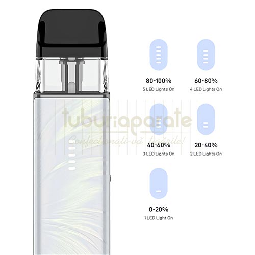 Tigara electronica Vaporesso XROS 6 Mini Plume White Tigara electronica Vaporesso XROS 6 Mini Plume White cu baterie de 1600 mAh