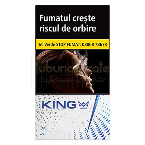 The King Blue SSL (20) Tigarete The King Blue SSL in pachet de 20 tigari super slim lungi