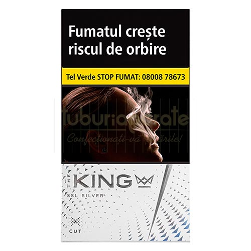 The King Silver SSL (20) Pachet cu 20 tigari super slim marca The King Silver SSL