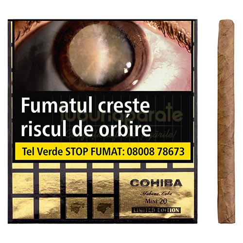 Tigari de Foi Cohiba Mini Limited Edition 31g (20) Pachet de 31g cu 20 tigari de foi fara filtru Cohiba Mini Limited Edition