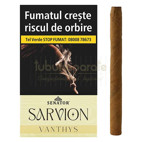Tigari de foi Senator Sarvion Vanthys 34g (vanilie) 10 Tigari de foi aromate fara filtru Senator Sarvion Vanthys cu aroma de vanilie