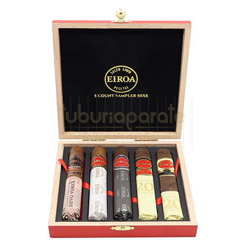 Trabucuri Eiroa Sampler Robusto (5) Cutie din lemn cu 5 sortimente de trabucuri marca Eiroa Sampler Robusto