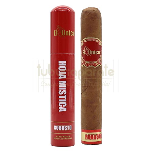 Trabucuri El Unico Hoja Mistica Robusto (3) Pachet cu 3 trabucuri El Unico Hoja Mistica Robusto in tub de pastrare