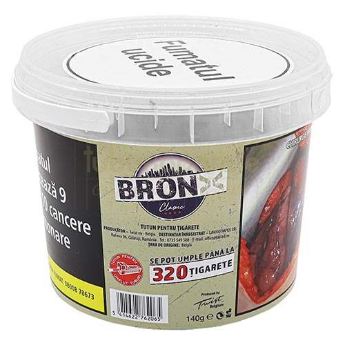 Tutun Bronx Original 140g Galeata cu 140g tutun pentru injectat Bronx Original de tarie medie