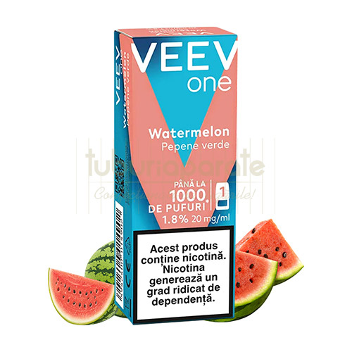 VEEV ONE Watermelon (1 capsula) Pachet cu o capsula VEEV ONE Watermelon cu 1000 pufuri cu aroma de pepene verde
