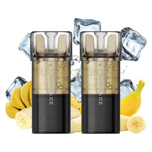 Cartus Vozol fara nicotina Banana Ice (2 bucati) Cartus unica folosinta Vozol fara nicotina Banana Ice 2 bucati