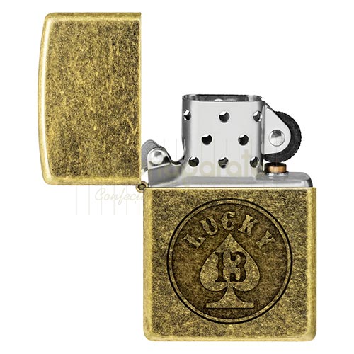 152677 Bricheta Zippo Lucky 13 Bricheta Zippo editie Zippo Lucky 13 cu flacara antivant si functionala cu benzina