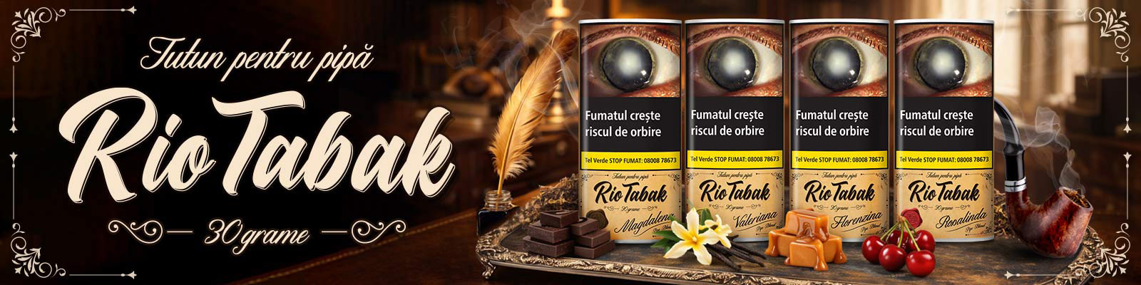banner gama de tutun pentru pipa RioTabak 30g