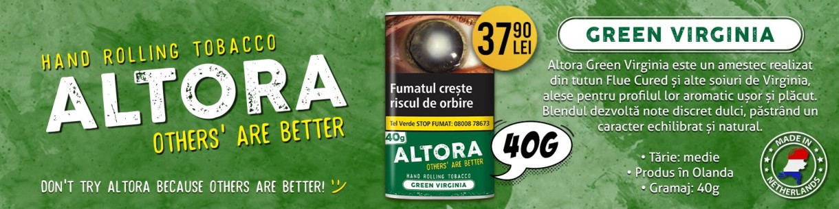 banner tutun de rulat altora green virginia 40g